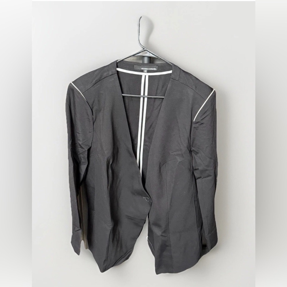 Amanda + Chelsea Black Open Front Topper Blazer – 1X – NWT